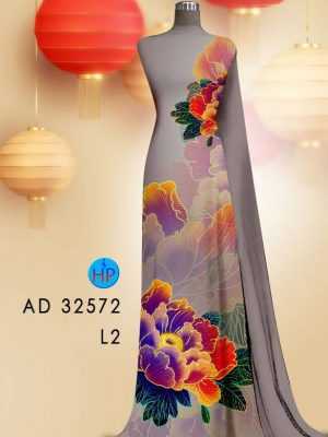 Vải Áo Dài Hoa In 3D AD 32572 28